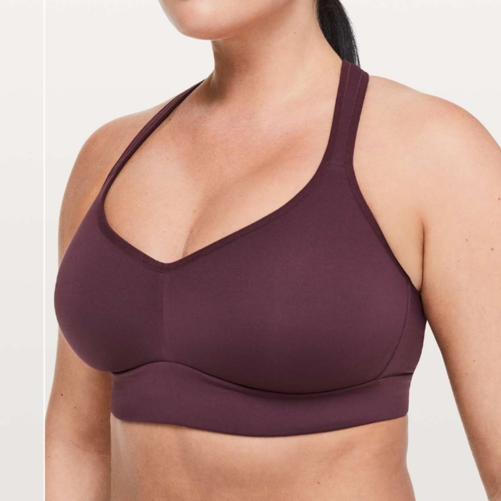 Lululemon Speed Up Bra C/D Dark Adobe Luxtreme Mesh